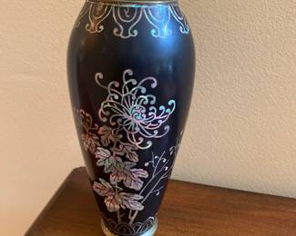 Korean Bronze with Mother of Pearl inlaid vase 