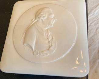 antique KPM German Porcelain Covered Jewelry Cameo Dresser Box 