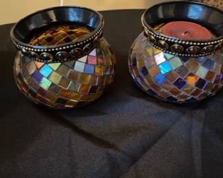 Partylite Mosaic Candle Holders 