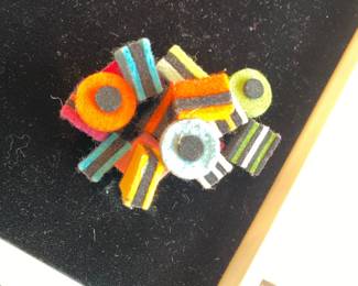 Wool Felt Abstract Geometric Colorful Pin 