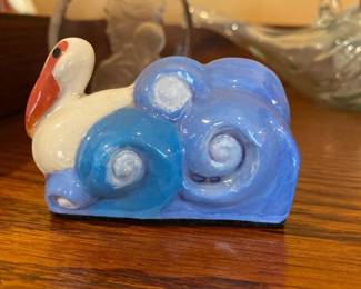 Vintage DaNisha Pelican Ceramic Sculpture handmade in Mexico  