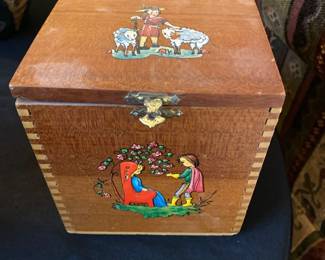 vintage wooden jack in the box toy