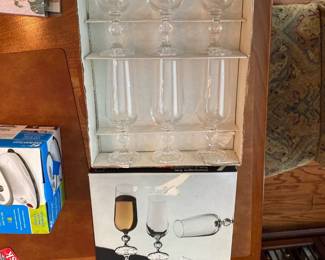 imported Claudia Crystal Champagne Flutes 