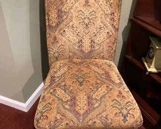 carved upholstered dining room chair 