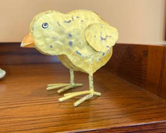 yellow stylized wooden Easter Chick 