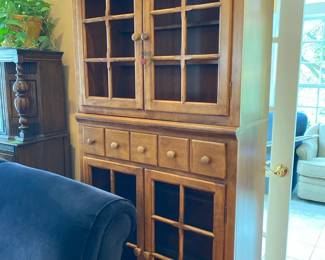 maple curio cabinet 