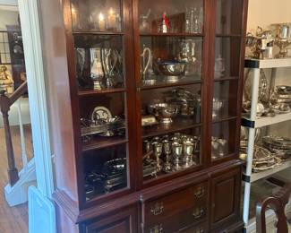 Vintage mahogany China cabinet