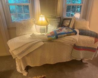 Large Collection of Quilts, Linens, Blankets & Tablecloths
