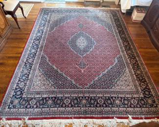 Hand-Knotted Persian Tabriz Silk/Wool Rug (128"L x 96"W)
