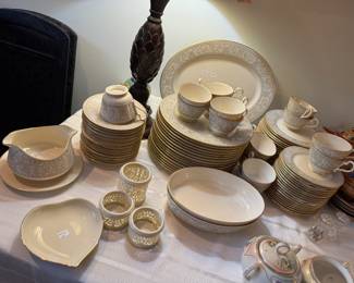 Franciscan "Grey Renaissance" Porcelain China (87pc)