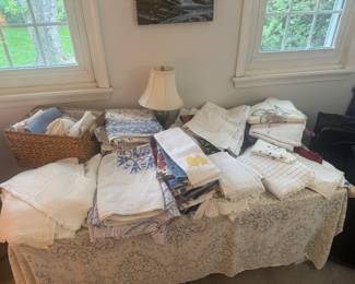 Large Collection of Linens, Napkins & Tablecloths