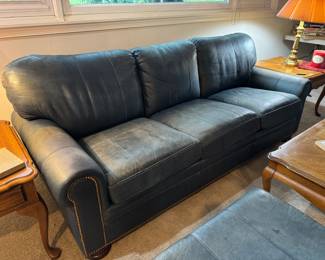 Hancock & Moore Leather 3 Seat Sofa (36"D x 84"W x 29" Back Height)