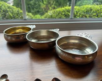 Sterling Silver Porridge Bowls (836gms each / 3 Total)
