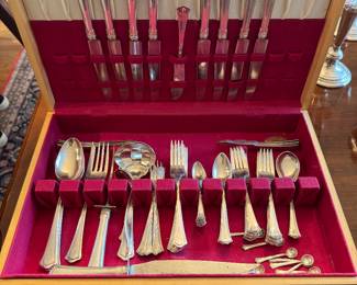 Wallace Hamilton Sterling Silver Flatware (77pc=1895gms + 10 Handled Pieces)