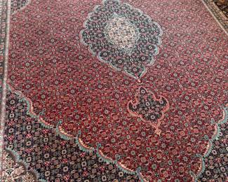 Hand-Knotted Persian Tabriz Silk/Wool Rug (128"L x 96"W)