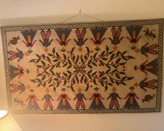 Vintage Needlepoint Tapestry (57"W x 30"H)