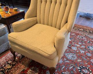 Vincent Geich Vintage Wingback Tufted Armchair (32"Q x 40"D x 40" Back Height / Pair)
