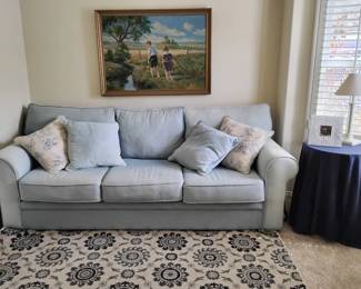 LF176Blue White Sofa and Decor