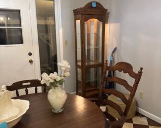 Dining Room Table with 3 Leaves and 4 Chairs
