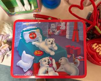 Vintage Coca-Cola Polar Bear tin lunchbox - 1998