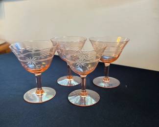 Pink Depression Glass Martini