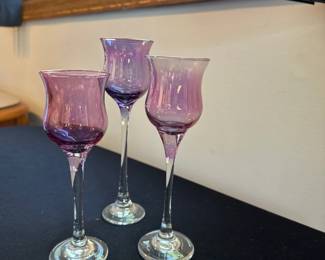Lavender Stemware Candleholders