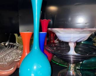 Modern Retro Blue Bud Vase