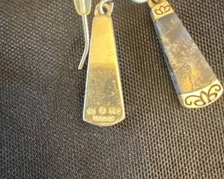 sterling silver drop earrings