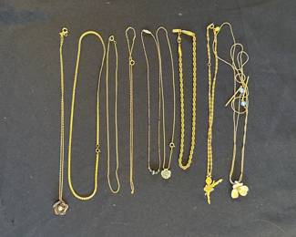 Gold necklaces