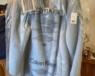 Calvin Klein Faux Fur Pastel Blue Coat