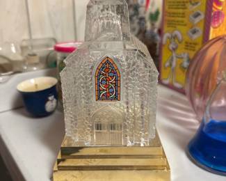 1992 Avon Silent Night Crystal Light Up Church
