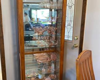 Solid Oak Curio Cabinet