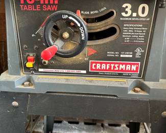 Craftsman 10 inch table saw