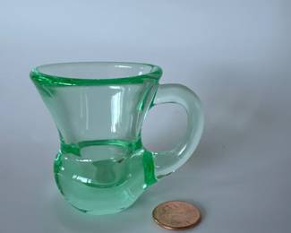 Uranium Green Glass Cup