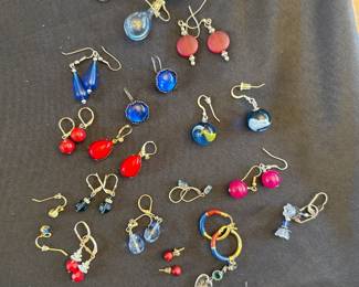 gemstone drop earrings