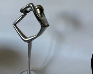 Vintage Modern Stainless Steel Dancing Ballerina