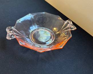 vintage Fostoria Fairfax Pink Depression Glass Bowl