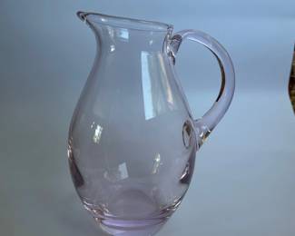 Vintage Hand Blown Glass Pitcher