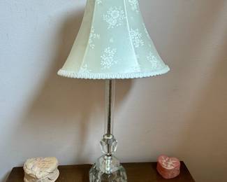 small crystal table lamp