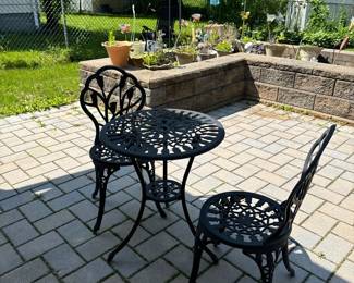 Iron Outdoor 3 piece Bistro Set