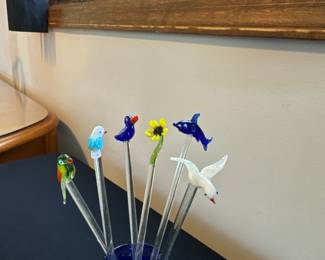 Blown Glass Swizzle Sticks