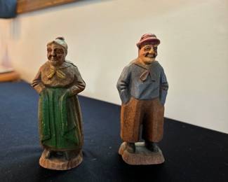 Vintage Syroco Wood Figures Old Man Lady