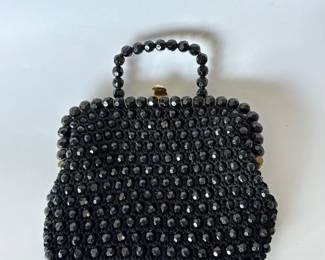 Rosenfeld Black Beaded Evening Bag