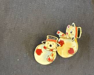 Snowman Earrings