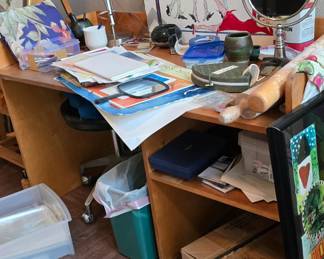 Desk - Art Supplies- Lamp