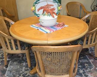 Kitchen Table with One Leaf and 6 Chairs