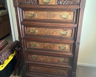 Victorian walnut chest