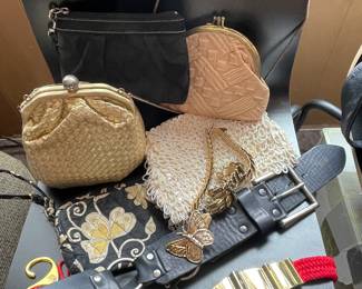 Mid century Purses, 80’s vintage belts