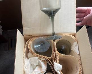 Ombré smoke glass Stemware