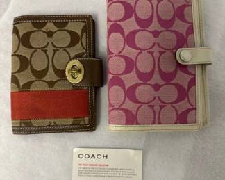 Coach brand planner and Coach brand address book